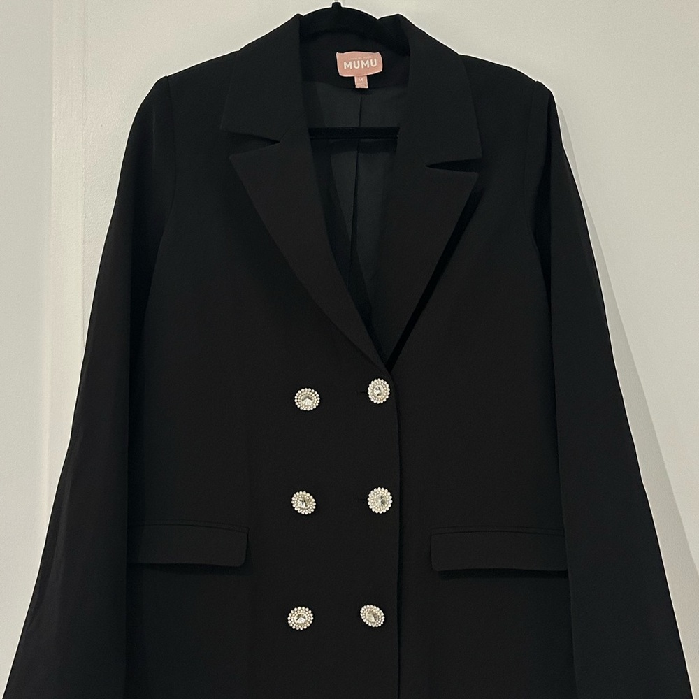Show Me Your MuMu Black Double-Breasted Blazer